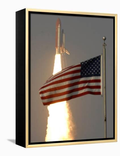 Space Shuttle-Paul Kizzle-Framed Premier Image Canvas