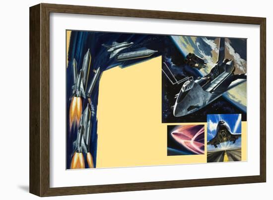 Space Shuttle-Wilf Hardy-Framed Giclee Print