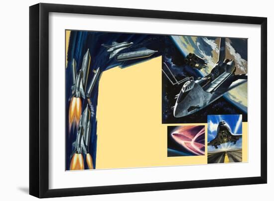 Space Shuttle-Wilf Hardy-Framed Giclee Print