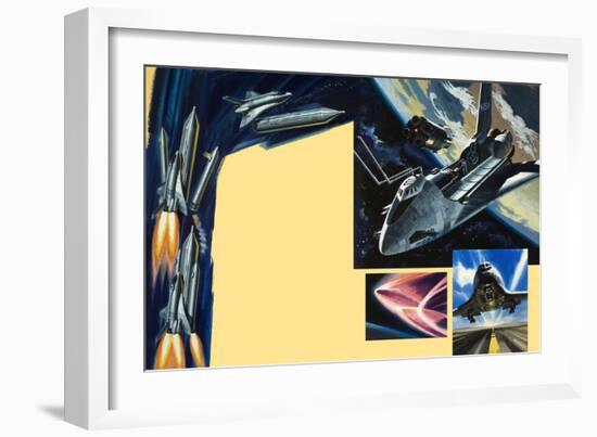 Space Shuttle-Wilf Hardy-Framed Giclee Print