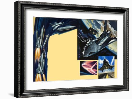 Space Shuttle-Wilf Hardy-Framed Giclee Print