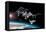 Space Station in Orbit around Earth with Space Shuttle-null-Framed Stretched Canvas