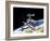 Space Station in Orbit around Earth-null-Framed Art Print