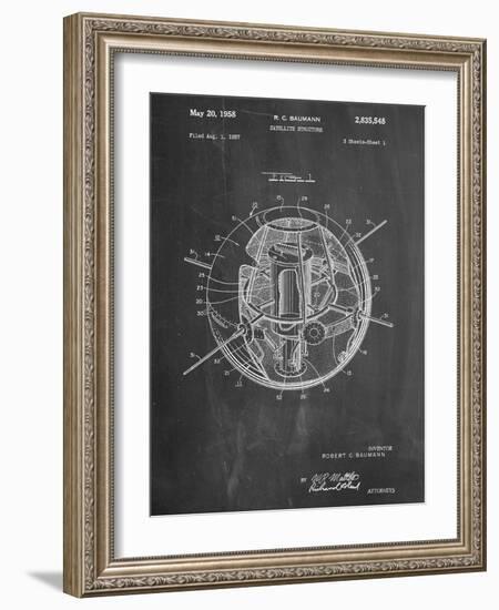 Space Station Satellite Patent-null-Framed Art Print