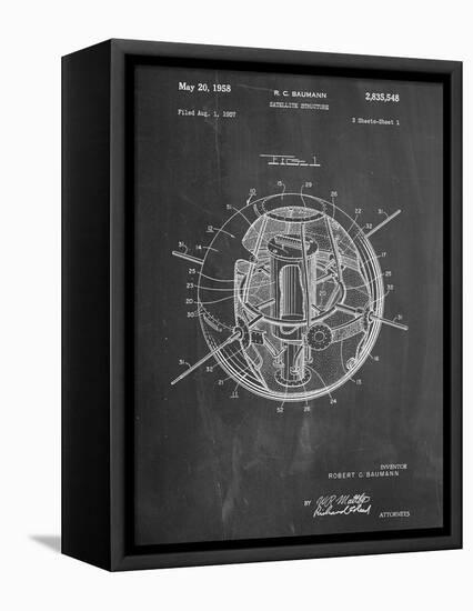 Space Station Satellite Patent-null-Framed Stretched Canvas