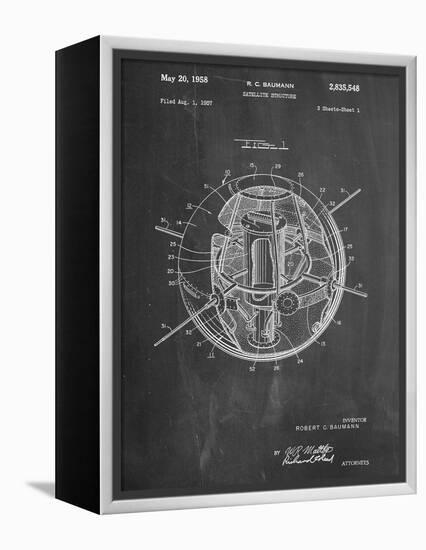 Space Station Satellite Patent-null-Framed Stretched Canvas