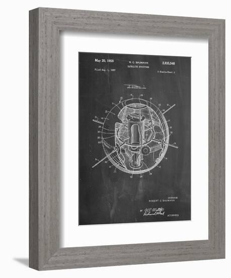 Space Station Satellite Patent-null-Framed Premium Giclee Print