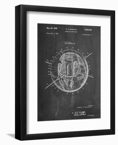 Space Station Satellite Patent-null-Framed Premium Giclee Print