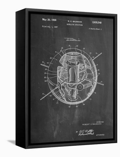 Space Station Satellite Patent-null-Framed Stretched Canvas