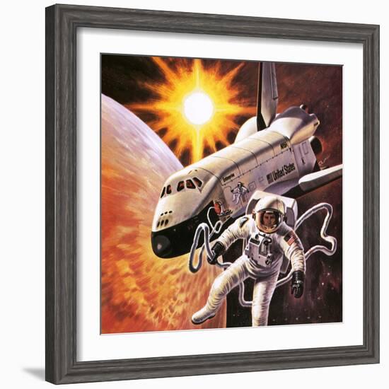 Space Suit, as Imagined in 1977-English School-Framed Giclee Print