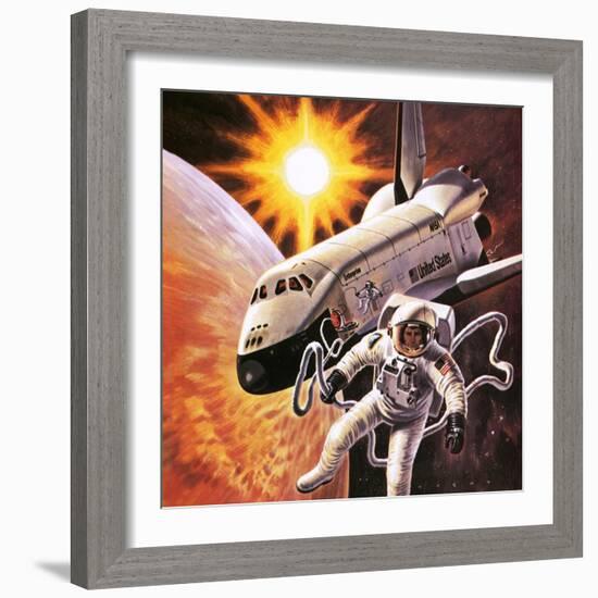 Space Suit, as Imagined in 1977-English School-Framed Giclee Print