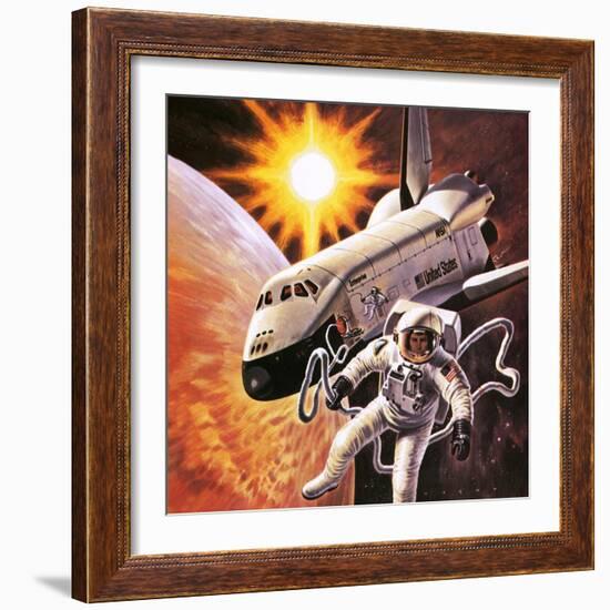 Space Suit, as Imagined in 1977-English School-Framed Giclee Print