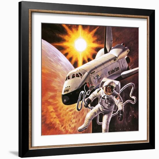 Space Suit, as Imagined in 1977-English School-Framed Giclee Print