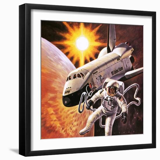 Space Suit, as Imagined in 1977-English School-Framed Giclee Print