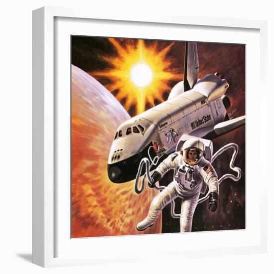 Space Suit, as Imagined in 1977-English School-Framed Giclee Print