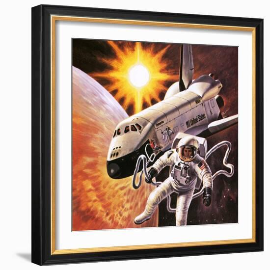 Space Suit, as Imagined in 1977-English School-Framed Giclee Print