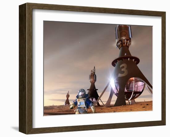 Space Tourism on Mars-Detlev Van Ravenswaay-Framed Photographic Print