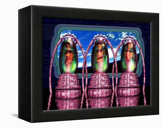 Space Travel-Victor Habbick-Framed Premier Image Canvas