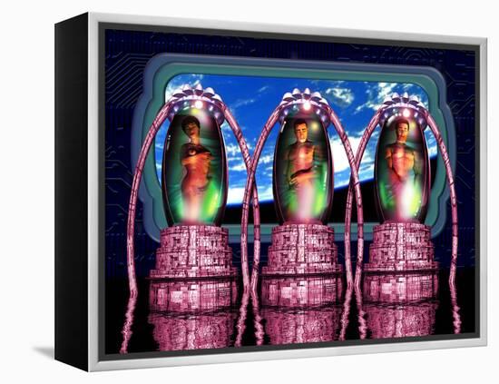 Space Travel-Victor Habbick-Framed Premier Image Canvas