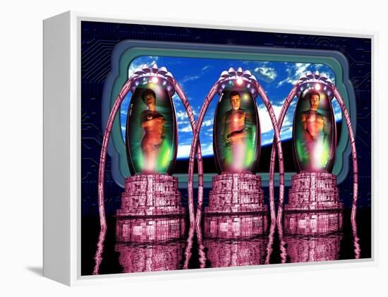 Space Travel-Victor Habbick-Framed Premier Image Canvas