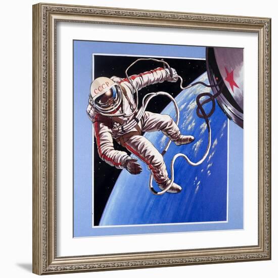 Space-Walk, from 'Famous Firsts'-Wilf Hardy-Framed Giclee Print