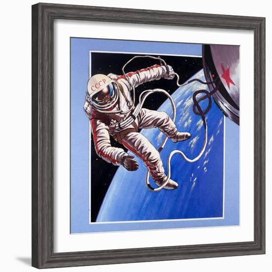 Space-Walk, from 'Famous Firsts'-Wilf Hardy-Framed Giclee Print