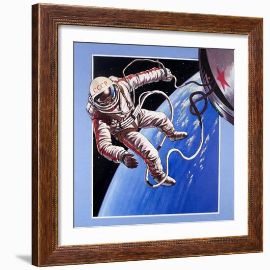 Space-Walk, from 'Famous Firsts'-Wilf Hardy-Framed Giclee Print