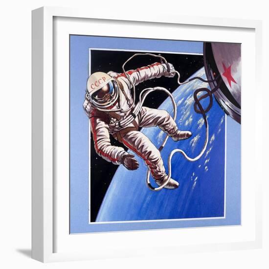 Space-Walk, from 'Famous Firsts'-Wilf Hardy-Framed Giclee Print