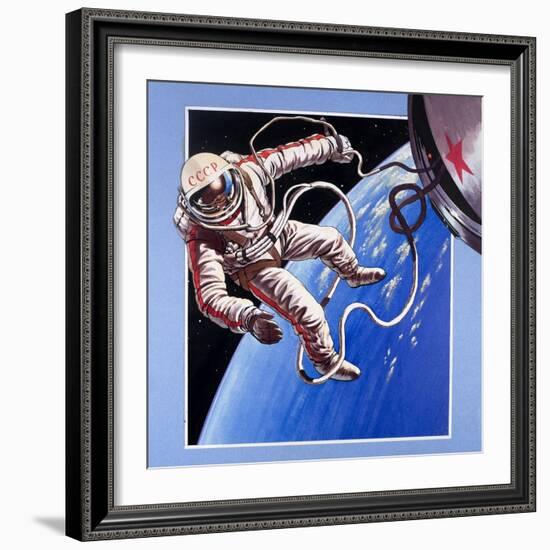 Space-Walk, from 'Famous Firsts'-Wilf Hardy-Framed Giclee Print