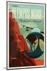 Space X Mars Tourism Poster for Olympus Mons-Vintage Reproduction-Mounted Art Print