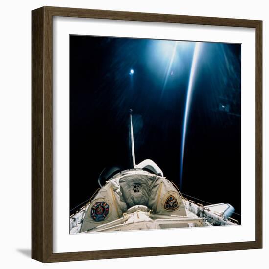 Spacelab SLS-1 View with Light Reflections-null-Framed Premium Photographic Print