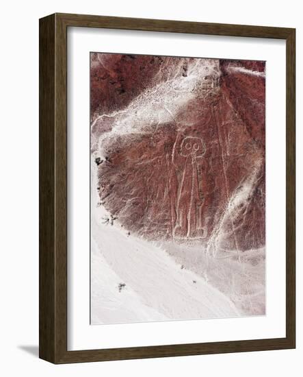 Spaceman, Lines and Geoglyphs of Nasca, UNESCO World Heritage Site, Peru, South America-Christian Kober-Framed Photographic Print