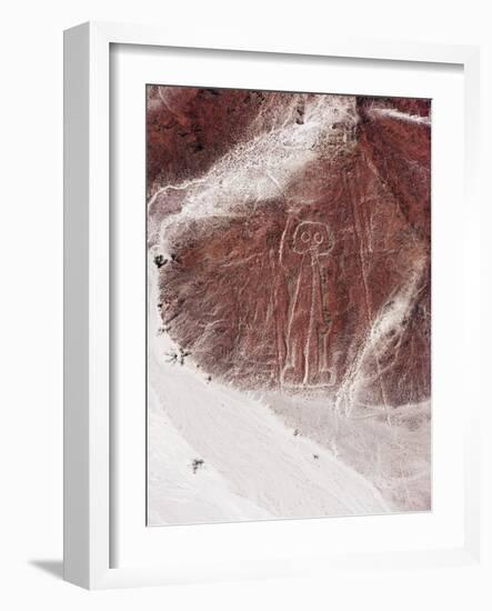 Spaceman, Lines and Geoglyphs of Nasca, UNESCO World Heritage Site, Peru, South America-Christian Kober-Framed Photographic Print
