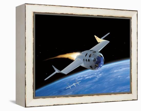 SpaceShipOne, Artwork-Henning Dalhoff-Framed Premier Image Canvas