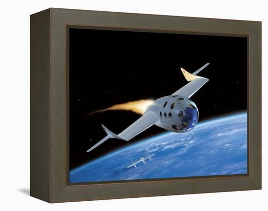 SpaceShipOne, Artwork-Henning Dalhoff-Framed Premier Image Canvas