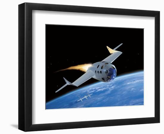 SpaceShipOne, Artwork-Henning Dalhoff-Framed Premium Photographic Print