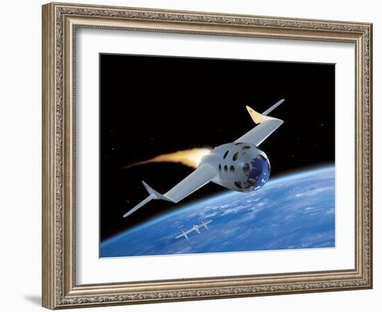 SpaceShipOne, Artwork-Henning Dalhoff-Framed Photographic Print