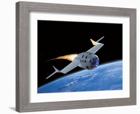 SpaceShipOne, Artwork-Henning Dalhoff-Framed Photographic Print