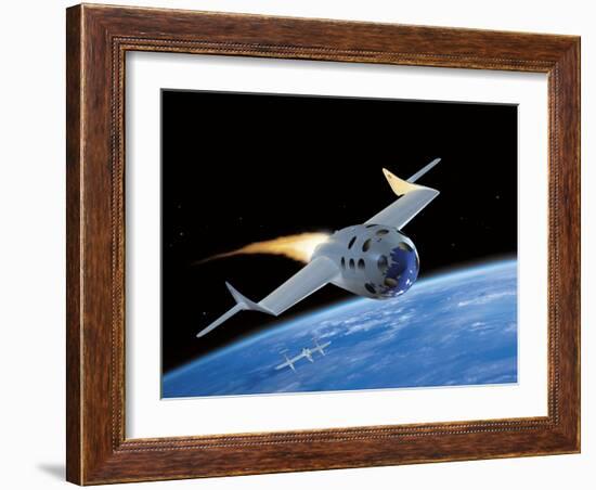 SpaceShipOne, Artwork-Henning Dalhoff-Framed Photographic Print