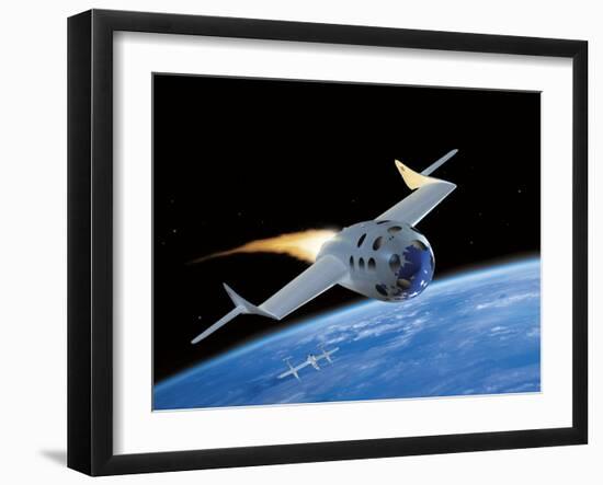 SpaceShipOne, Artwork-Henning Dalhoff-Framed Photographic Print