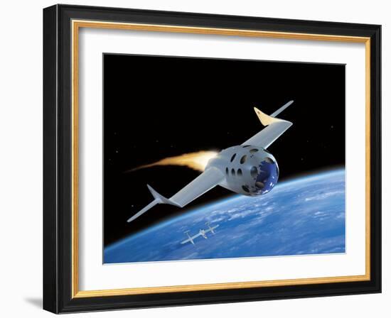 SpaceShipOne, Artwork-Henning Dalhoff-Framed Photographic Print