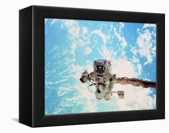 Spacewalk During Shuttle Mission STS-69-null-Framed Premier Image Canvas