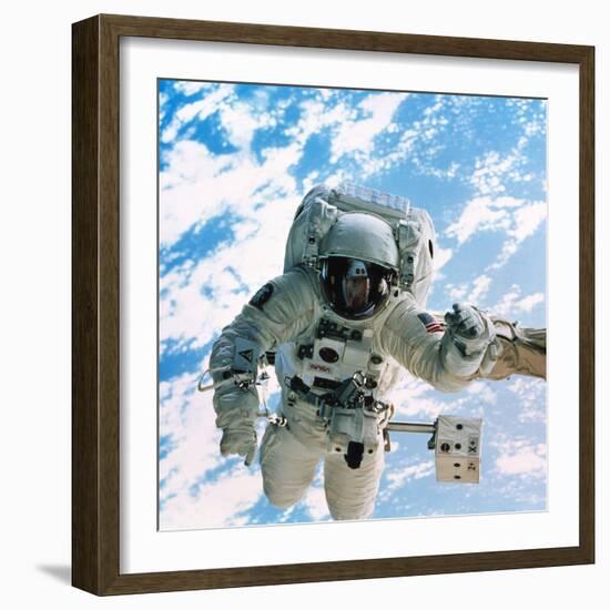 Spacewalk During Shuttle Mission STS-69-null-Framed Premium Photographic Print
