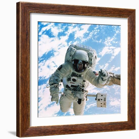 Spacewalk During Shuttle Mission STS-69-null-Framed Premium Photographic Print