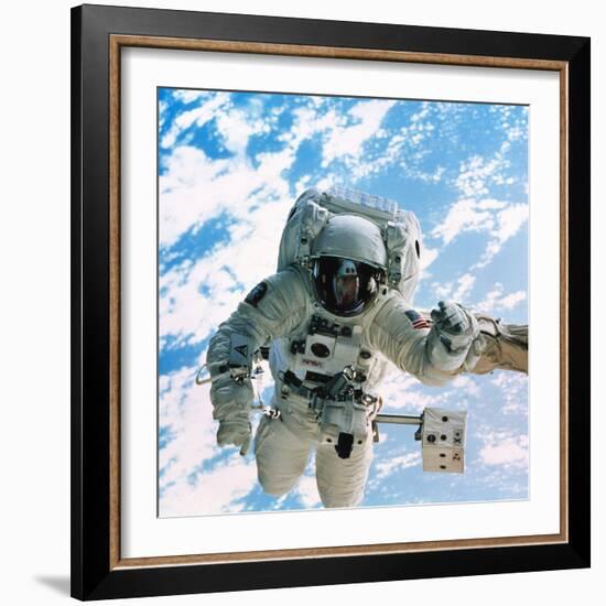 Spacewalk During Shuttle Mission STS-69-null-Framed Premium Photographic Print