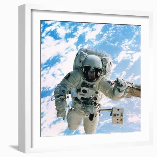 Spacewalk During Shuttle Mission STS-69-null-Framed Premium Photographic Print