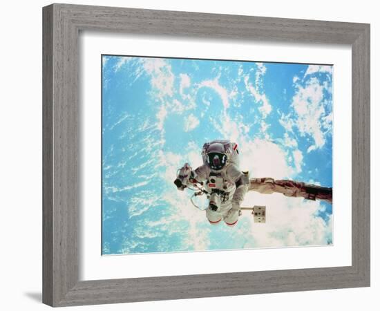 Spacewalk During Shuttle Mission STS-69-null-Framed Photographic Print