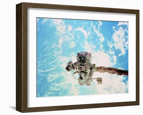 Spacewalk During Shuttle Mission STS-69-null-Framed Photographic Print