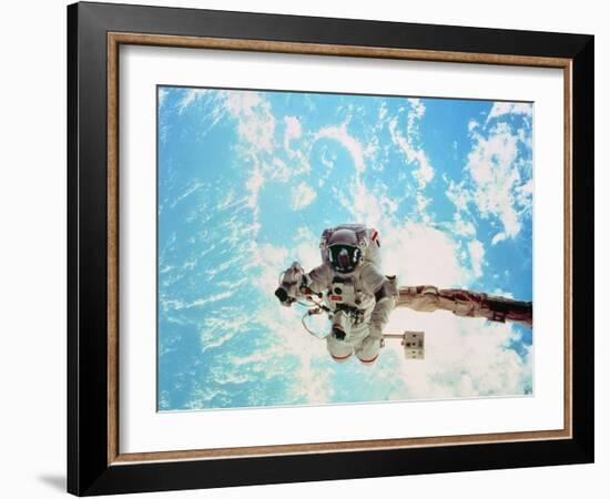 Spacewalk During Shuttle Mission STS-69-null-Framed Photographic Print