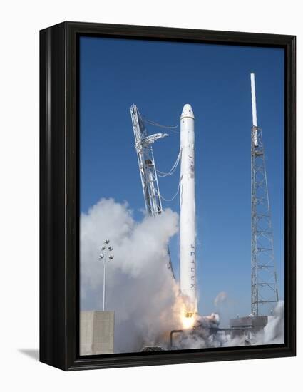 Spacex?S Falcon 9 Rocket and Dragon Spacecraft Lift Off from Cape Canaveral Air Force Station-null-Framed Stretched Canvas